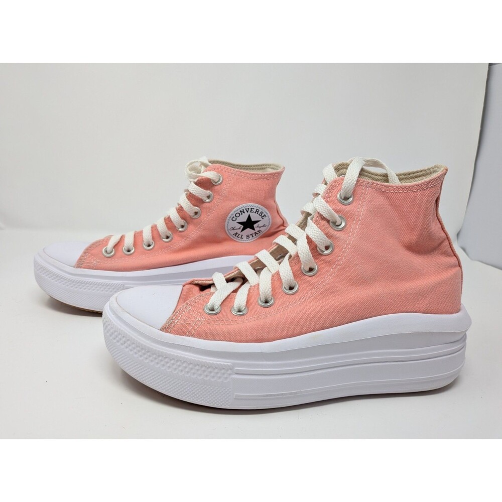 Converse Women's Chuck Taylor All Star Move Hi Platform Pink Sneakers Shoes SZ 7 - Picture 3 of 9